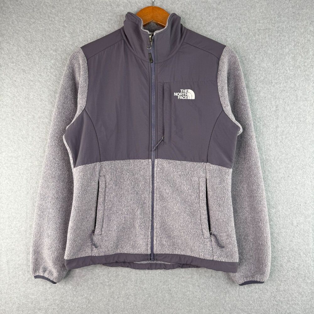 The North Face Women's Denali Gray/Purple Fleece Jacket Size S Granola Girl Core